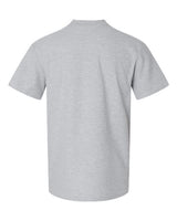 Pretreated American Apparel 1PQ Unisex Pique Mock Neck Tee - Heather Grey - Back