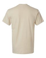 Pretreated American Apparel 2004CVC Unisex CVC Henley Tee - Heather Bone - Back