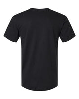 Pretreated American Apparel 2004CVC Unisex CVC Henley Tee - Black - Back