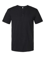 Pretreated American Apparel 2004CVC Unisex CVC Henley Tee - Black