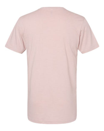 Pretreated American Apparel 2006CVC Unisex CVC V-Neck Tee - Heather Blush - Back