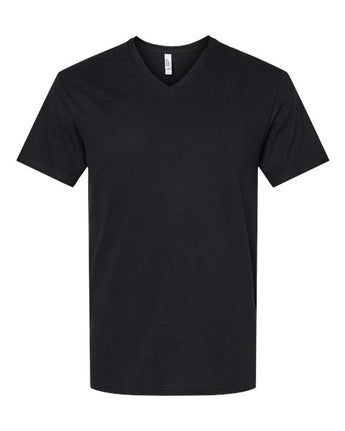 Pretreated American Apparel 2006CVC Unisex CVC V-Neck Tee - Black