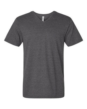Pretreated American Apparel 2006CVC Unisex CVC V-Neck Tee - Heather Charcoal
