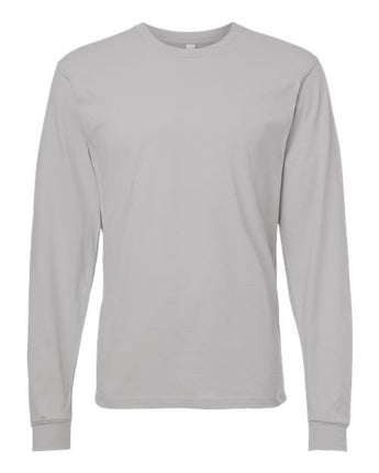 Pretreated American Apparel 2007 Unisex Fine Jersey Long Sleeve Tee - New Silver