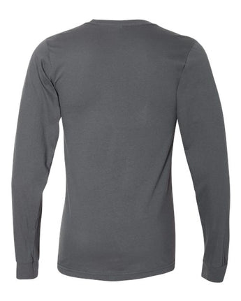 Pretreated American Apparel 2007 Unisex Fine Jersey Long Sleeve Tee - Asphalt - Back