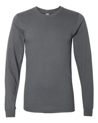 Pretreated American Apparel 2007 Unisex Fine Jersey Long Sleeve Tee - Asphalt