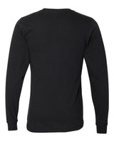Pretreated American Apparel 2007 Unisex Fine Jersey Long Sleeve Tee - Black - Back
