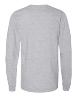 Pretreated American Apparel 2007 Unisex Fine Jersey Long Sleeve Tee - Heather Grey - Back