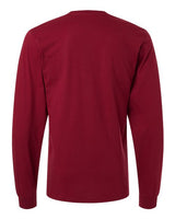 Pretreated American Apparel 2007 Unisex Fine Jersey Long Sleeve Tee - Cranberry - Back
