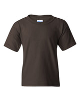 Pretreated Gildan 5000B Youth Heavy Cotton T-Shirt - Dark Chocolate