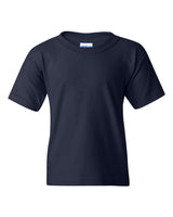 Pretreated Gildan 5000B Youth Heavy Cotton T-Shirt - Navy
