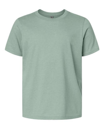 Pretreated Next Level 3312 Youth CVC Tee - Heather Seafoam