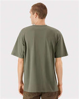 Pretreated American Apparel 5389 Unisex Sueded Tee - Sueded Lieutenant - On Model - Back