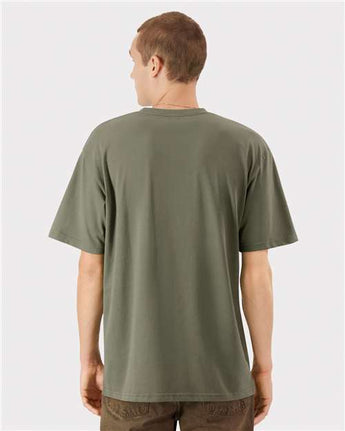 Pretreated American Apparel 5389 Unisex Sueded Tee - Sueded Lieutenant - On Model - Back