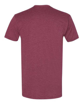 Pretreated Next Level 6410 Unisex Sueded Tee - Heather Maroon - Back