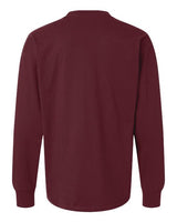 Pretreated Next Level 7211 Unisex Heavyweight Long Sleeve Tee - Maroon - Back