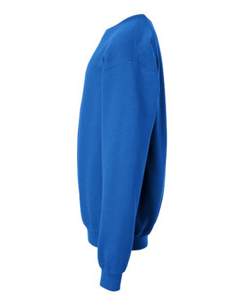 Pretreated Gildan SF000B Youth Softstyle Midweight Crewneck Sweatshirt - Royal - Side