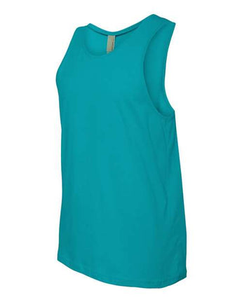 Pretreated Next Level 3633 Unisex Cotton Tank - Tahiti Blue - Side