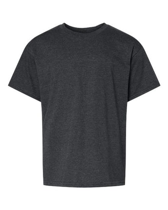 Pretreated Gildan 64000BCVC Softstyle CVC Youth T-Shirt - Pitch Black Mist