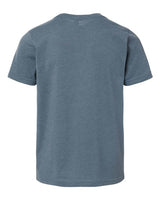 Pretreated Next Level 3312 Youth CVC Tee - Heather Slate Blue - Back