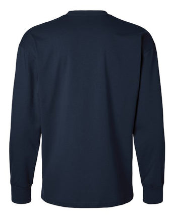 Pretreated Next Level 7211 Unisex Heavyweight Long Sleeve Tee - Midnight Navy - Back
