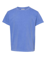 Pretreated Comfort Colors 9018 Youth Garment-Dyed Heavyweight T-Shirt - Flo Blue
