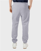 Pretreated American Apparel RF491 Unisex ReFlex Fleece Sweatpants - Heather Grey - On Model - Back