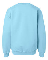 Pretreated Gildan SF000B Youth Softstyle Midweight Crewneck Sweatshirt - Sky - Back