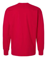 Pretreated Next Level 7211 Unisex Heavyweight Long Sleeve Tee - Red - Back