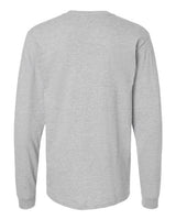 Pretreated Tultex 291 Unisex Heavyweight Jersey Long Sleeve T-Shirt - Heather Grey - Back
