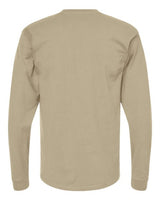 Pretreated Tultex 291 Unisex Heavyweight Jersey Long Sleeve T-Shirt - Sand - Back