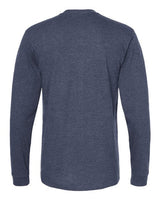 Pretreated Tultex 291 Unisex Heavyweight Jersey Long Sleeve T-Shirt - Heather Denim - Back