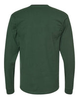 Pretreated Tultex 291 Unisex Heavyweight Jersey Long Sleeve T-Shirt - Hunter Green - Back