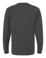 Pretreated Tultex 291 Unisex Heavyweight Jersey Long Sleeve T-Shirt - Charcoal - Back