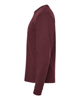 Pretreated Tultex 291 Unisex Heavyweight Jersey Long Sleeve T-Shirt - Burgundy - Side