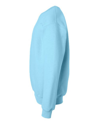 Pretreated Gildan SF000B Youth Softstyle Midweight Crewneck Sweatshirt - Sky - Side