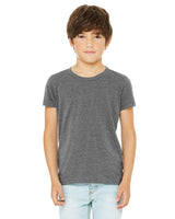 Pretreated BELLA+CANVAS 3001YCVC Youth Heather CVC Jersey Tee - Deep Heather