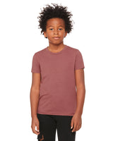 Pretreated BELLA+CANVAS 3001YCVC Youth Heather CVC Jersey Tee - Heather Mauve