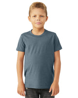 Pretreated BELLA+CANVAS 3001YCVC Youth Heather CVC Jersey Tee - Heather Slate