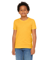 Pretreated BELLA+CANVAS 3001YCVC Youth Heather CVC Jersey Tee - Heather Yellow Gold