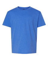 Pretreated Gildan 64000BCVC Softstyle CVC Youth T-Shirt - Royal Mist
