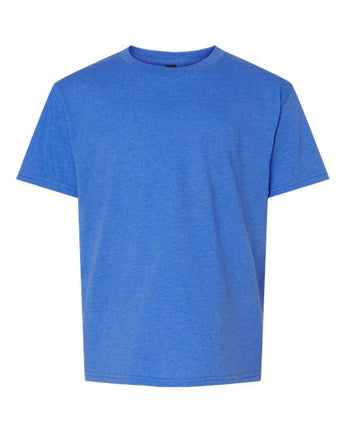 Pretreated Gildan 64000BCVC Softstyle CVC Youth T-Shirt - Royal Mist