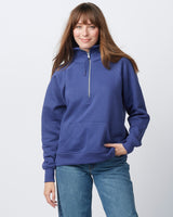Pretreated Enza 31179 Ladies Boxy Half Zip Fleece - Future Dusk