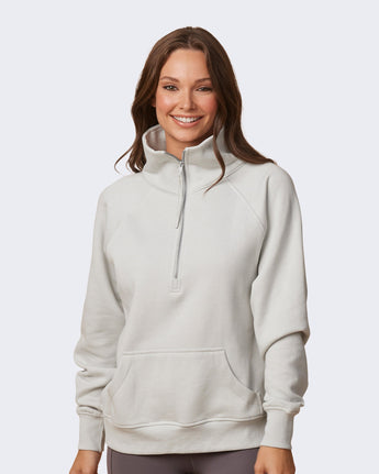 Pretreated Enza 31179 Ladies Boxy Half Zip Fleece - Jet Stream