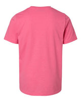 Pretreated Next Level 3312 Youth CVC Tee - Hot Pink - Back