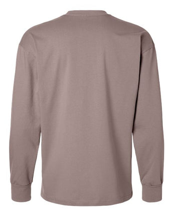 Pretreated Next Level 7211 Unisex Heavyweight Long Sleeve Tee - Shiitake - Back