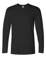Pretreated Gildan 64400 Unisex Softstyle Unisex Long Sleeve T-Shirt - Black