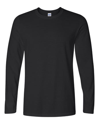 Pretreated Gildan 64400 Unisex Softstyle Unisex Long Sleeve T-Shirt - Black