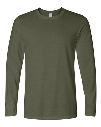 Pretreated Gildan 64400 Unisex Softstyle Unisex Long Sleeve T-Shirt - Military Green
