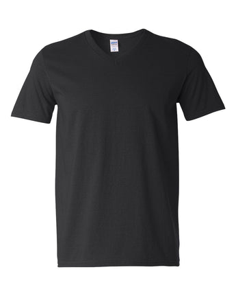 Pretreated Gildan 64V00 Softstyle V-Neck T-Shirt - Black
